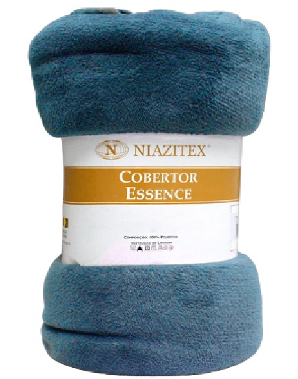 Cobertor Casal Essence 1,80x2,20 Niazitex Cor.Petroleo