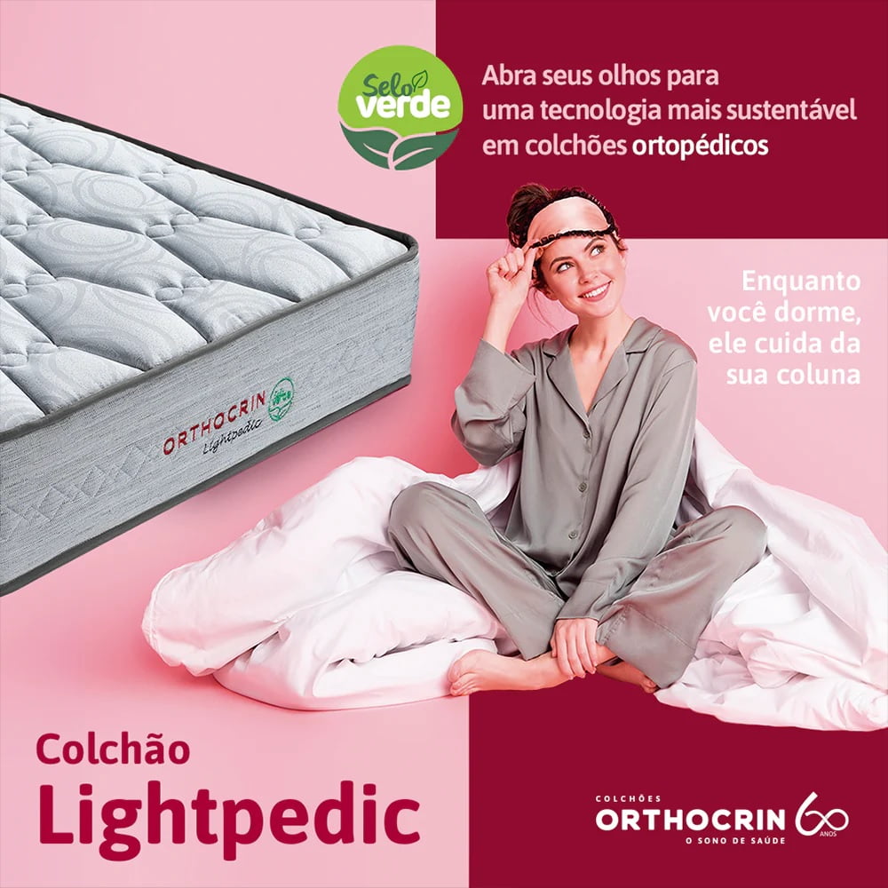 COLCHAO LIGHTPEDIC 138X188X25 ESPUMA CASAL ORTHOCRIN - Fatimalhas