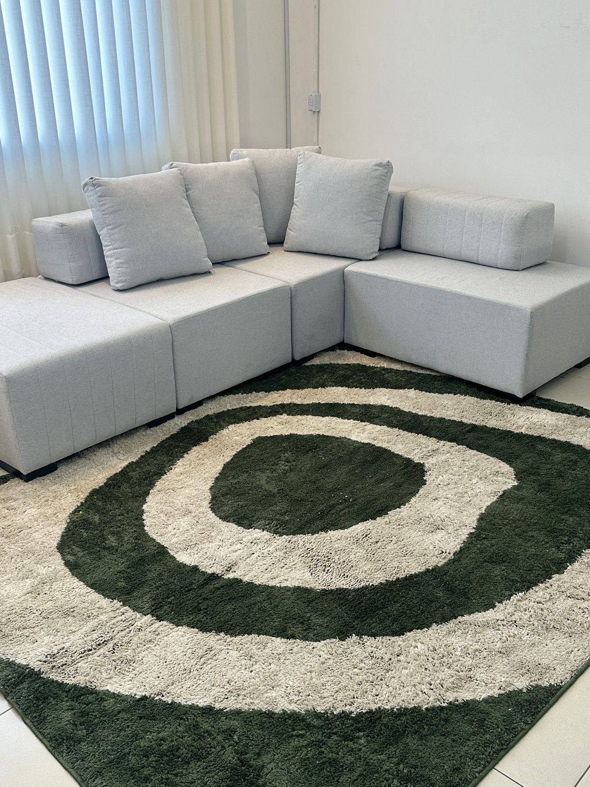 TAPETE PARA SALA OU QUARTO NACIONAL SOFT EXCLUSIVE VERDE ORGANICO 10