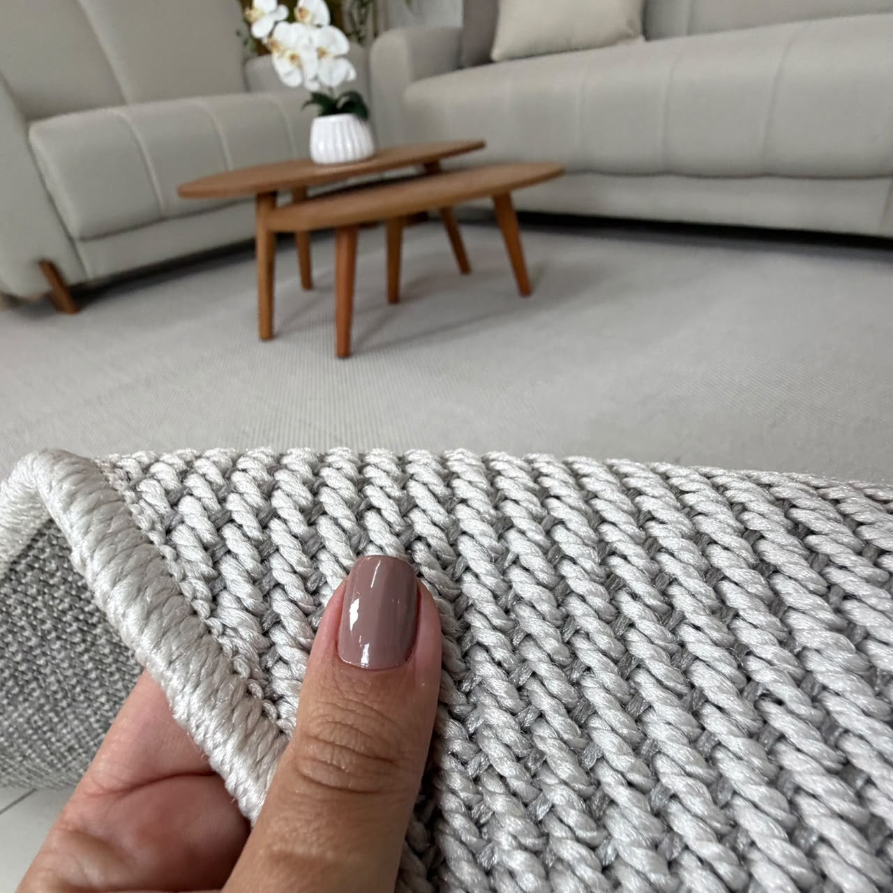 TAPETE SISAL EGÍPCIO RUSTIC 10 CINZA