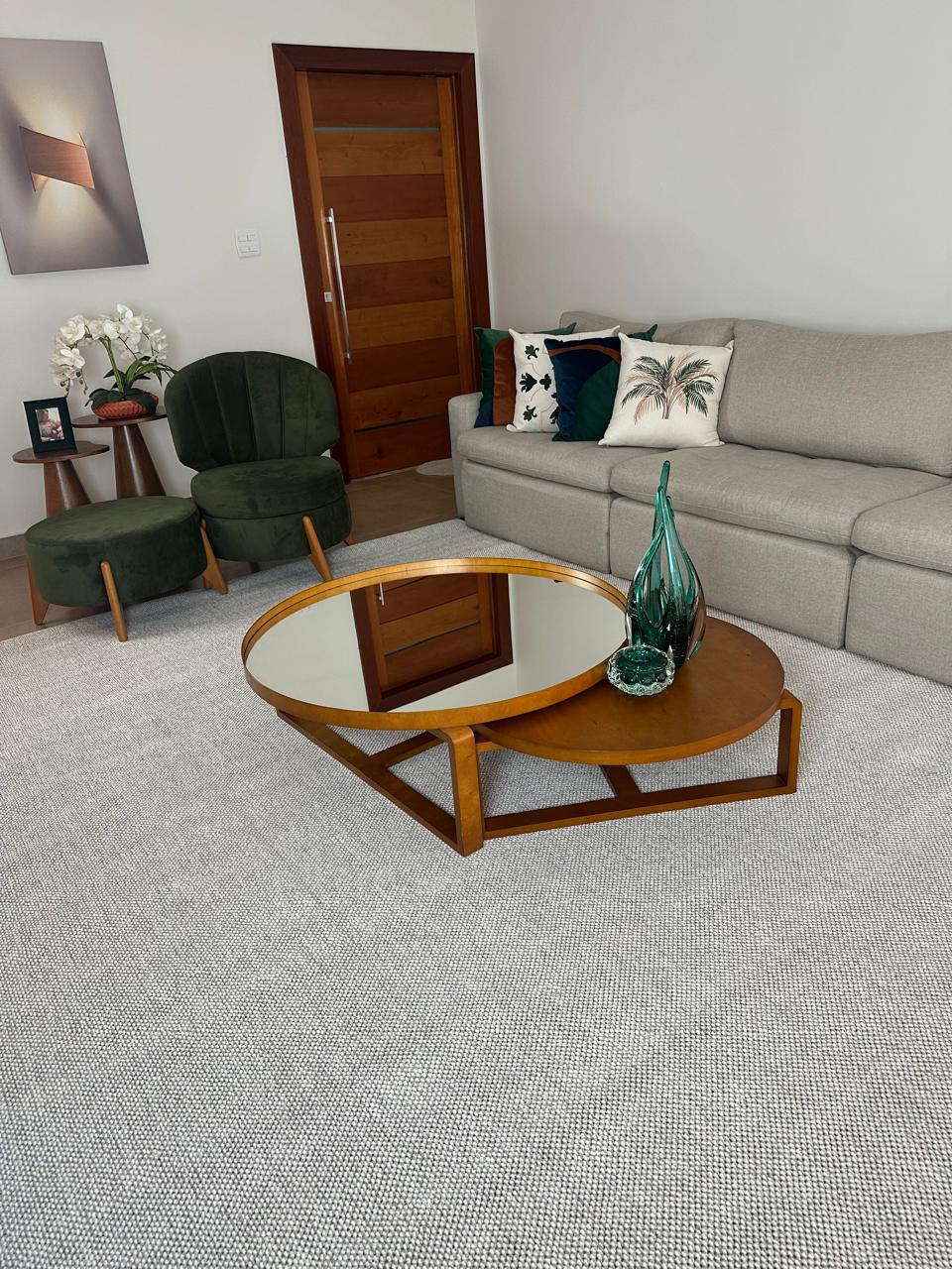 Tapete Turco Bouclê Prata Cinza