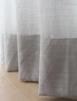 Cortina Linho Mônaco Com Forro Microfibra 5,00m Larg x Altura Ajust até 2,90m - p/ Trilho Simples 2m -  Fatimalhas Decor Cinza