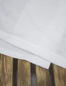 Cortina Linho Mônaco Com Forro Microfibra 6,50m Larg x Altura Ajust até 2,90m - p/ Trilho Simples 2,50m - Fatimalhas Decor Branco