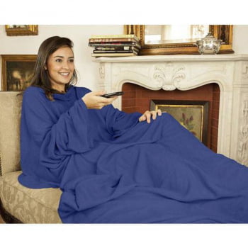 Cobertor Tv com Mangas 1,60x2,30m Laoni AZUL