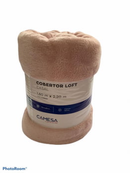 Manta Casal Flannel Loft Camesa 1,80x2,20m ROSA