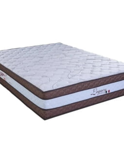 CONJUNTO COLCHAO LEGACY BRANCO 2025 138X188X28 MOLA CASAL PAROPAS + BOX