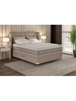 CONJUNTO COLCHAO PREMIUM TECNOPEDIC NEW ONE FACE 138X188X030 MOLA CASAL CASTOR + BOX
