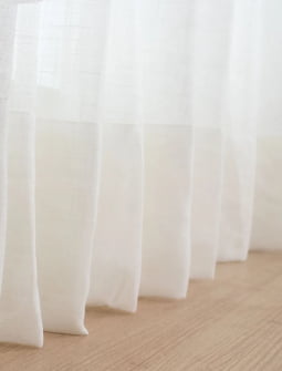 Cortina Linho Mônaco Sem Forro 2,80x2,30m - p/ Varão Fatimalhas Decor Off White Marfim