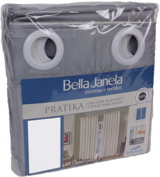 Cortina Blackout E Voil Pratika Slim 2,60x2,30m Bella Janela BALI