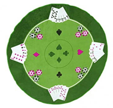 Toalha de Mesa P/ Jogos Baralho Poker Truco 1,60m Redonda Dohler UNICA