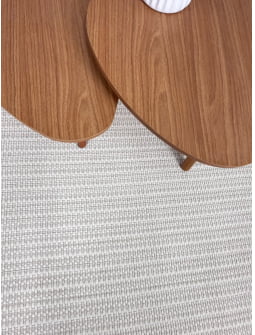 TAPETE ARTESANAL LUMINE ALBA N OFF WHITE COM BEGE