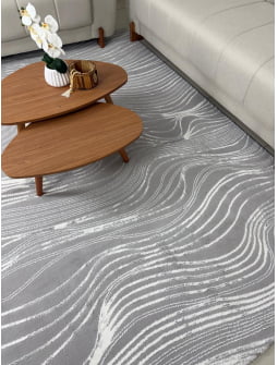 Tapete Egípcio CB01 Wave Cinza