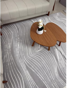 Tapete Egípcio CB01 Wave Cinza