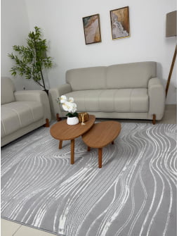 Tapete Egípcio CB01 Wave Cinza
