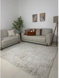 Tapete Egípcio CB02 Estonado Off White e Bege