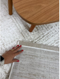 Tapete Egípcio CB06 Off White e Bege Estonado