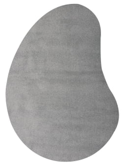 TAPETE EGÍPCIO ELOA LISO ORGANICO CINZA / PRATA