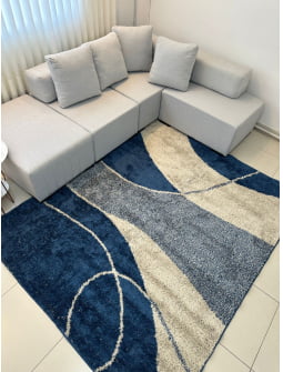 TAPETE PARA SALA OU QUARTO NACIONAL SOFT EXCLUSIVE AZUL 11