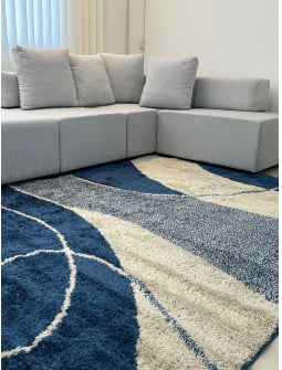 TAPETE PARA SALA OU QUARTO NACIONAL SOFT EXCLUSIVE AZUL 11