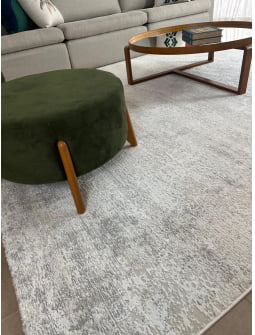 TAPETE PARA SALA OU QUARTO TURCO DIAMOND 14 CINZA