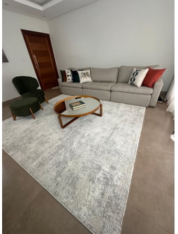 TAPETE PARA SALA OU QUARTO TURCO DIAMOND 14 CINZA