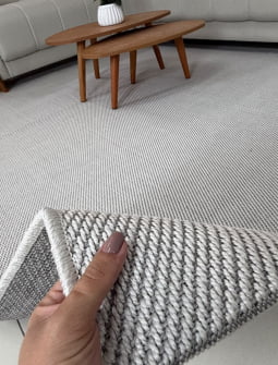 TAPETE SISAL EGÍPCIO RUSTIC 10 CINZA
