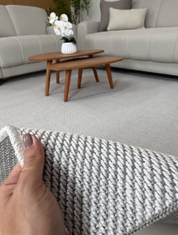 TAPETE SISAL EGÍPCIO RUSTIC 10 CINZA