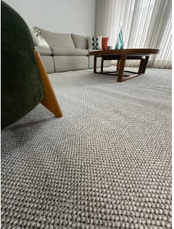 Tapete Turco Bouclê Prata Cinza